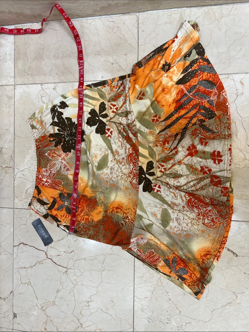 Tropical Print Sleeveless Skirt Set - Picture 9 of 10